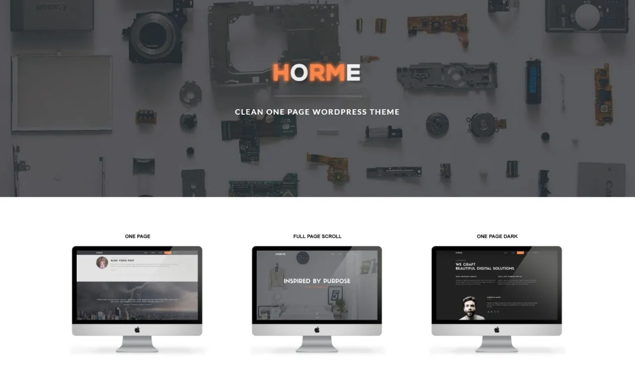 插图1{title-sep}Horme 干净的单页 WordPress 主题{title-sep}字节网络