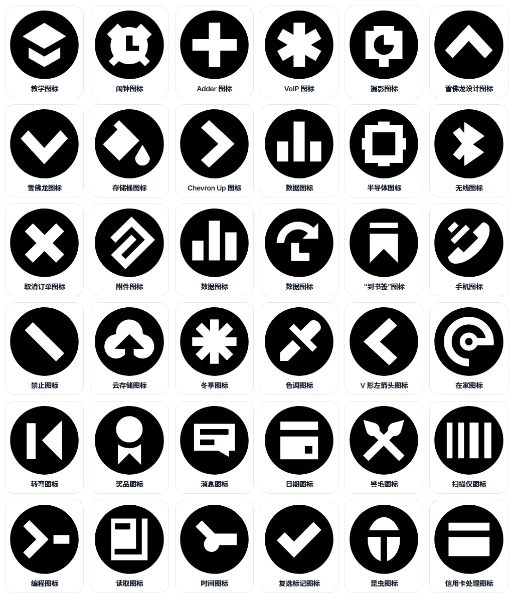 插图1{title-sep}圆形动作 SVG 图标（165）{title-sep}字节网络